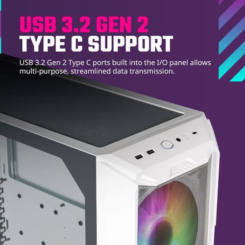 Cooler Master HAF 500 White E-ATX Mid Tower Case